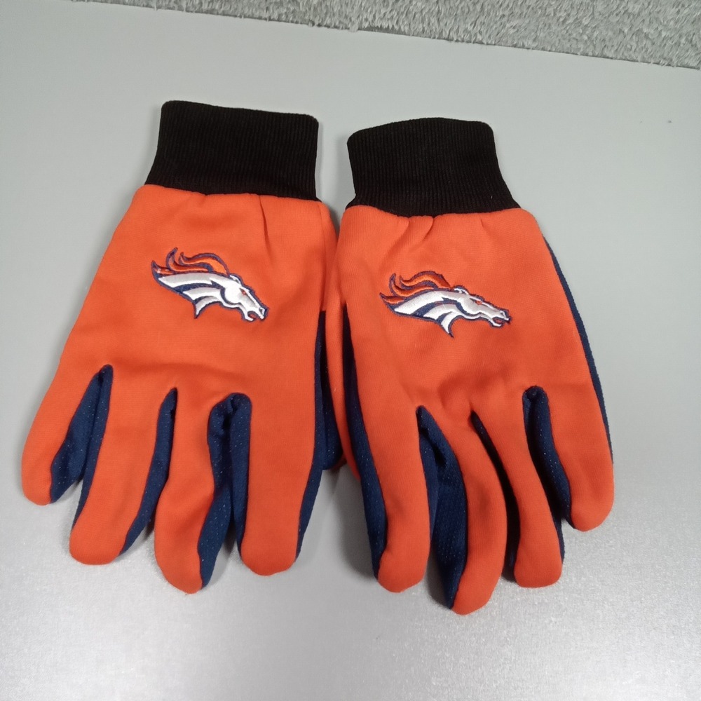 Denver Broncos NFL Forever Collectibles Orange Navy Blue Utility Fan Gloves